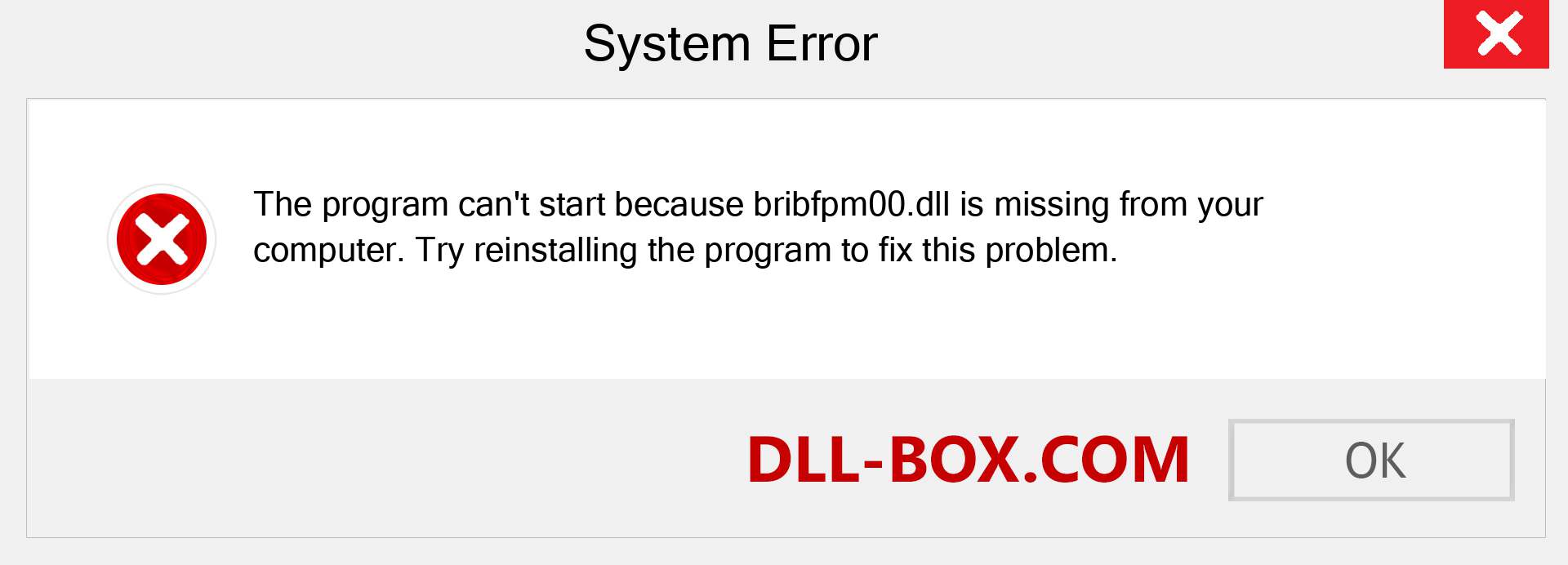  bribfpm00.dll file is missing?. Download for Windows 7, 8, 10 - Fix  bribfpm00 dll Missing Error on Windows, photos, images